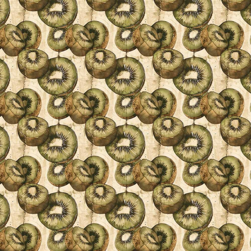 AB26 - TRICOL. COLEÇÃO VINTAGE FRUITS - KIWI - 100% ALGODÃO - A2647-001