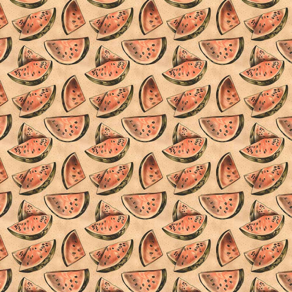AB26 - TRICOL. COLEÇÃO VINTAGE FRUITS - MELANCIA - 100% ALGODÃO - A2649-001