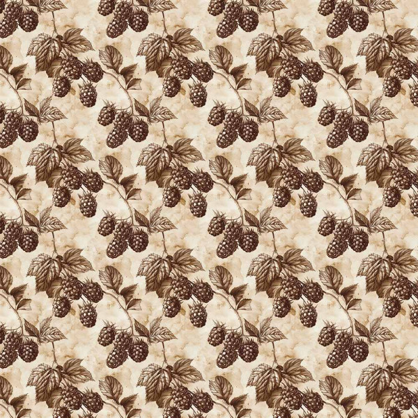 AB26 - SARJA HIDRORREPELENTE COLEÇÃO VINTAGE FRUITS - AMORA - 100% ALGODÃO - A2657-001