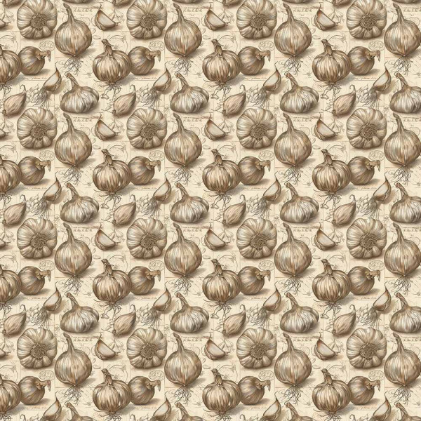 AB26 - TRICOL. COLEÇÃO VEGETABLES - ALHO - 100% ALGODÃO - A2742-001