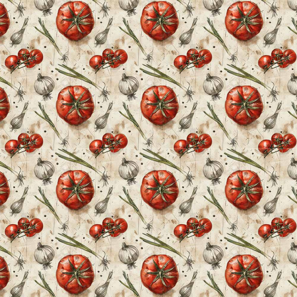 AB26 - TRICOL. COLEÇÃO VEGETABLES - TOMATE - 100% ALGODÃO - A2738-001