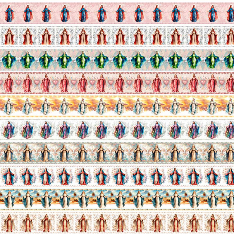 AB26 - TRICOL. BARRADO NOSSA SENHORA - 100% ALGODÃO - A2736-001