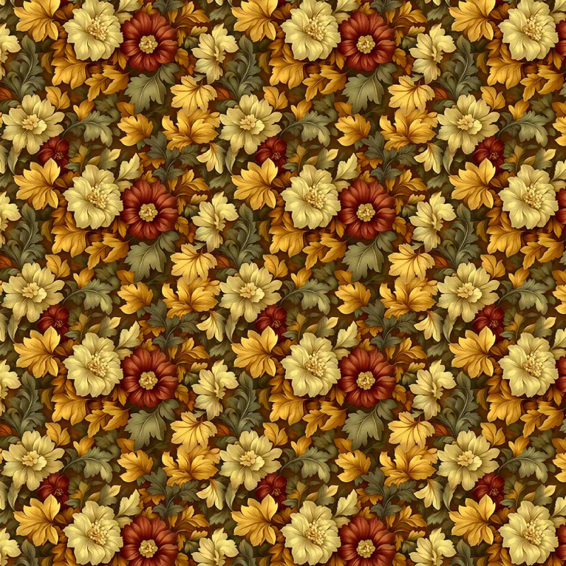 AB26 - TRICOL. COLEÇÃO GOLDEN GROVE - FLORAL MÉDIO CHEIO - 100% ALGODÃO - A2764-001 AB26 - TRICOL. COLEÇÃO GOLDEN GROVE - FLORAL MÉDIO CHEIO - 100% ALGODÃO - A2764-001