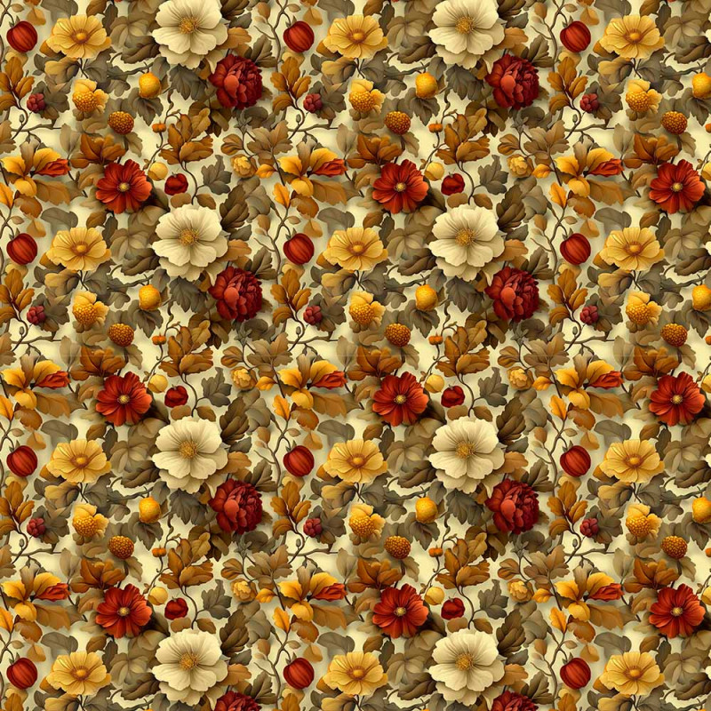 AB26 - TRICOL. COLEÇÃO GOLDEN GROVE - FLORAL MENOR FD BEGE - 100% ALGODÃO - A2762-001 AB26 - TRICOL. COLEÇÃO GOLDEN GROVE - FLORAL MENOR FD BEGE - 100% ALGODÃO - A2762-001