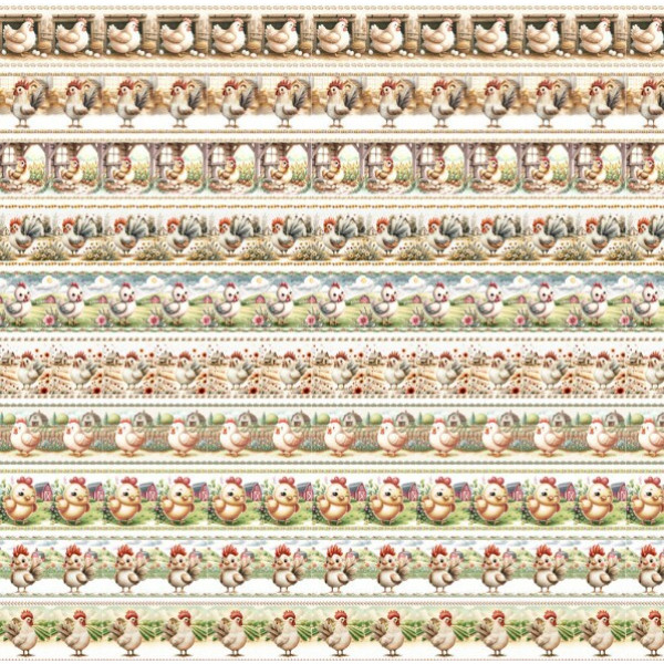 MI26 - TRICOL. COLEÇÃO BARRADOS - GALOS DIVERTIDOS - 100% ALGODÃO - A3342-001- 0,50m X 1,50m MI26 - TRICOL. COLEÇÃO BARRADOS - GALOS DIVERTIDOS - 100% ALGODÃO - A3342-001- 0,50m X 1,50m