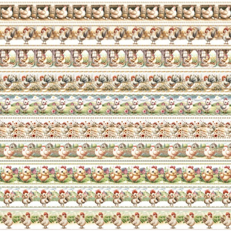 MI26 - TRICOL. COLEÇÃO BARRADOS - GALOS DIVERTIDOS - 100% ALGODÃO - A3342-001- 0,50m X 1,50m MI26 - TRICOL. COLEÇÃO BARRADOS - GALOS DIVERTIDOS - 100% ALGODÃO - A3342-001- 0,50m X 1,50m