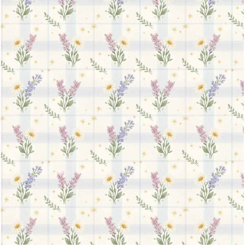 MI26 - TRICOL. COLEÇÃO LAVENDER BEE - MARGARIDA E LAVANDA FUNDO XADREZ BEGE - 100% ALGODÃO A3537-001 MI26 - TRICOL. COLEÇÃO LAVENDER BEE - MARGARIDA E LAVANDA FUNDO XADREZ BEGE - 100% ALGODÃO A3537-001