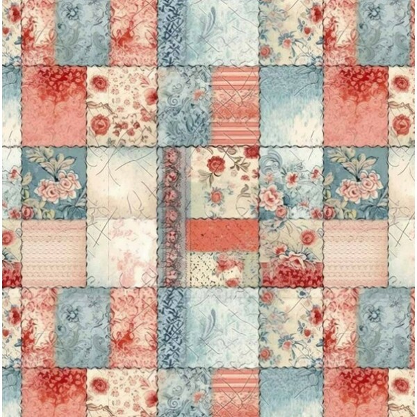 MI26 - TRICOL. COLEÇÃO PURO PATCH - PATCHWORK ROSA, AZUL CLARO - 100% ALGODÃO A4338-001 MI26 - TRICOL. COLEÇÃO PURO PATCH - PATCHWORK ROSA, AZUL CLARO - 100% ALGODÃO A4338-001