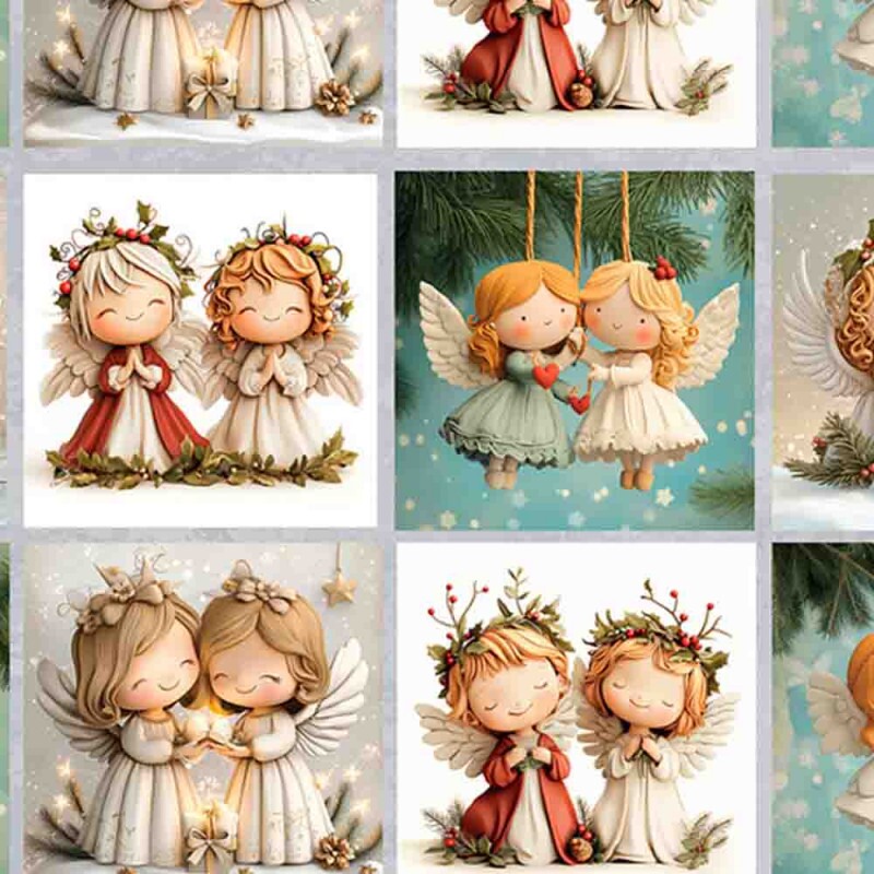 TRICOLINE 100% ALGODÃO DIGITAL - NATAL 2025 - PAINEL ANJINHOS TRICOLINE 100% ALGODÃO DIGITAL - NATAL 2025 - PAINEL ANJINHOS