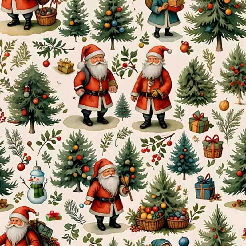 TRICOLINE 100% ALGODÃO DIGITAL - NATAL 2025 - PAPAI NOEL VINTAGE TRICOLINE 100% ALGODÃO DIGITAL - NATAL 2025 - PAPAI NOEL VINTAGE