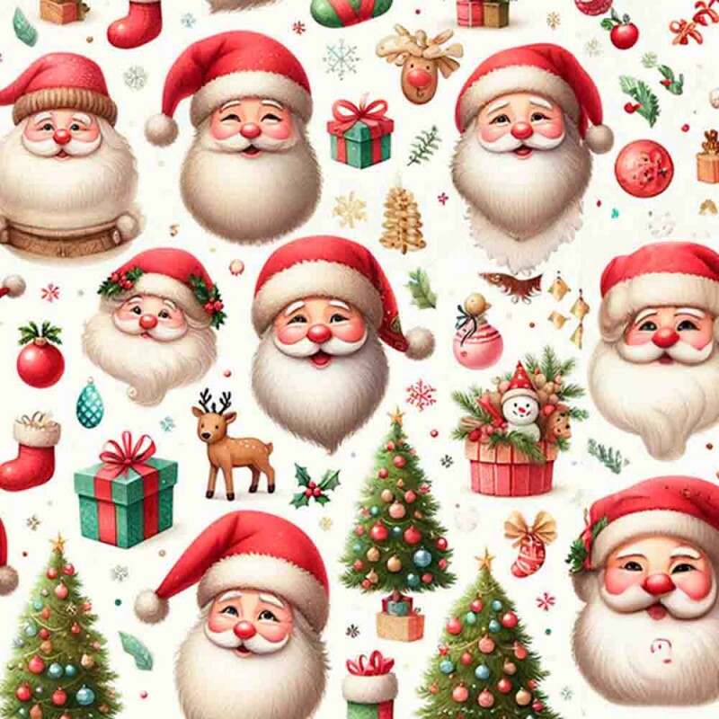 TRICOLINE 100% ALGODÃO DIGITAL - NATAL 2025 - CARA PAPAI NOEL TRICOLINE 100% ALGODÃO DIGITAL - NATAL 2025 - CARA PAPAI NOEL