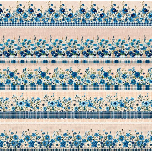 COLEÇÃO CLUBE MAIS CRIATIVO - TRIC. EST. DIGITAL - BARRADO FLORAL - 87093 C