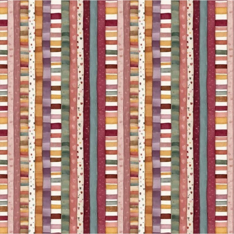 JA26 - TRICOL. CLUBE MAIS CRIATIVO - COLEÇÃO RATINHOS BOHO - LISTRADO - 100% ALGODÃO - 05752/001