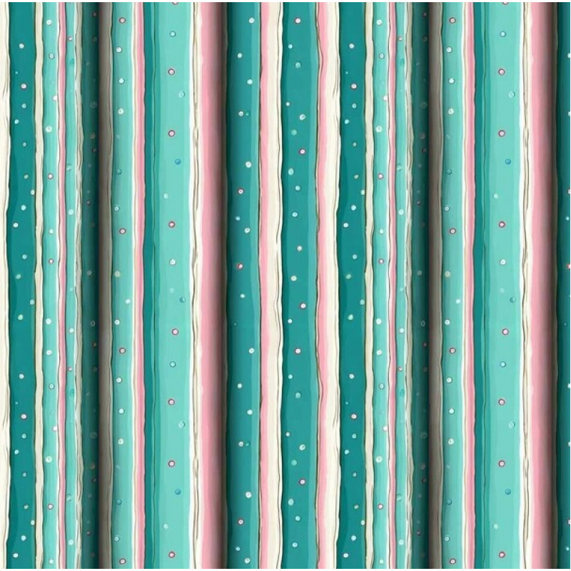 JA26 - TRICOL. CLUBE MAIS CRIATIVO - COLEÇÃO CUTE KOKESHI - LISTRADO - 100% ALGODÃO - 05759/001