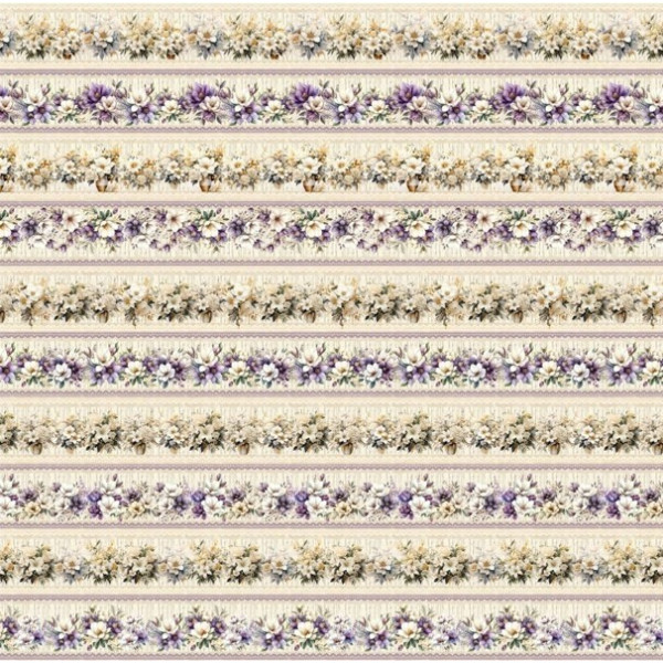 JA26 - TRICOL. CLUBE MAIS CRIATIVO - COLEÇÃO BARRADO - SOFT FLOWERS - 100% ALGODÃO - A0012-001