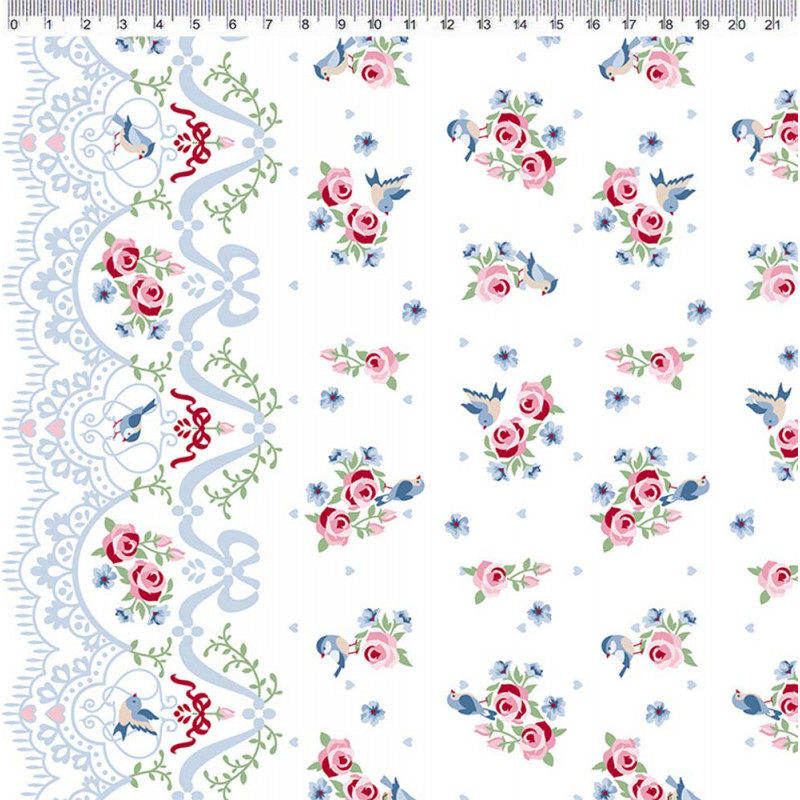 COL/ DIGITAL -  ENTRE LAÇOS E FITAS - BARRADOS DE RENDA FD BRANCO- ( 80098 VAR,01 ) - ( E9754 )