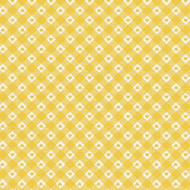 TRICOL. LINHA CRIATIVA CORAÇÃO COUNTRY AMARELO - 100% ALGODÃO