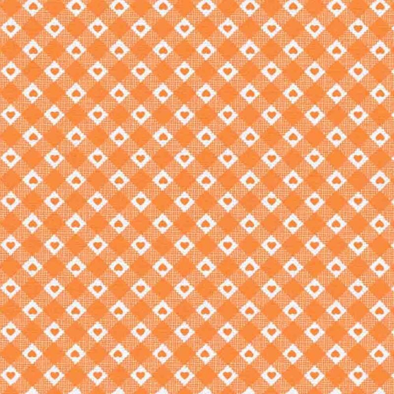 TRICOL. LINHA CRIATIVA CORAÇÃO COUNTRY LARANJA - 100% ALGODÃO