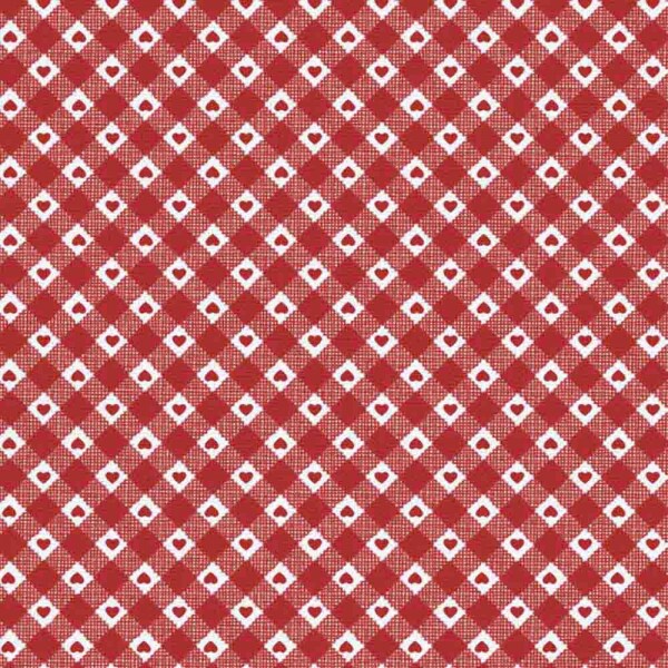 TRICOL. LINHA CRIATIVA CORAÇÃO COUNTRY VERMELHO - 100% ALGODÃO