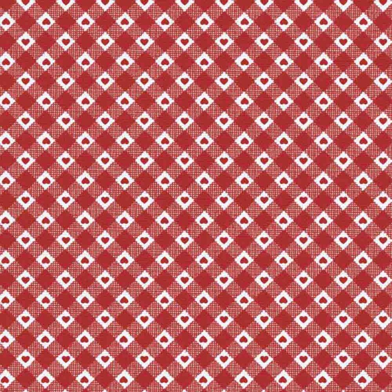 TRICOL. LINHA CRIATIVA CORAÇÃO COUNTRY VERMELHO - 100% ALGODÃO