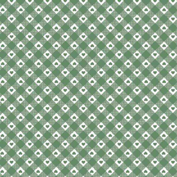 TRICOL. LINHA CRIATIVA CORAÇÃO COUNTRY VERDE OLIVA - 100% ALGODÃO