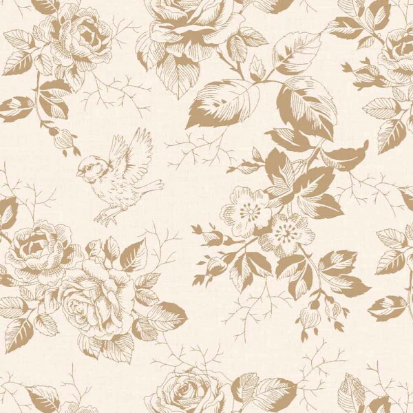 TRICOLINE LINHA CRIATIVA - FLEUR CREME - 100% ALGODÃO