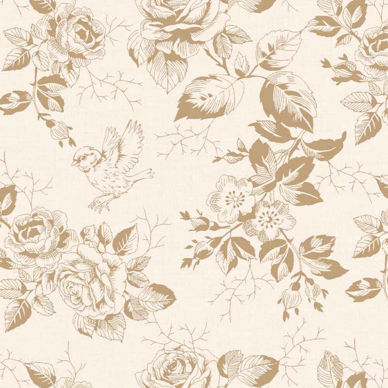 TRICOLINE LINHA CRIATIVA - FLEUR CREME - 100% ALGODÃO