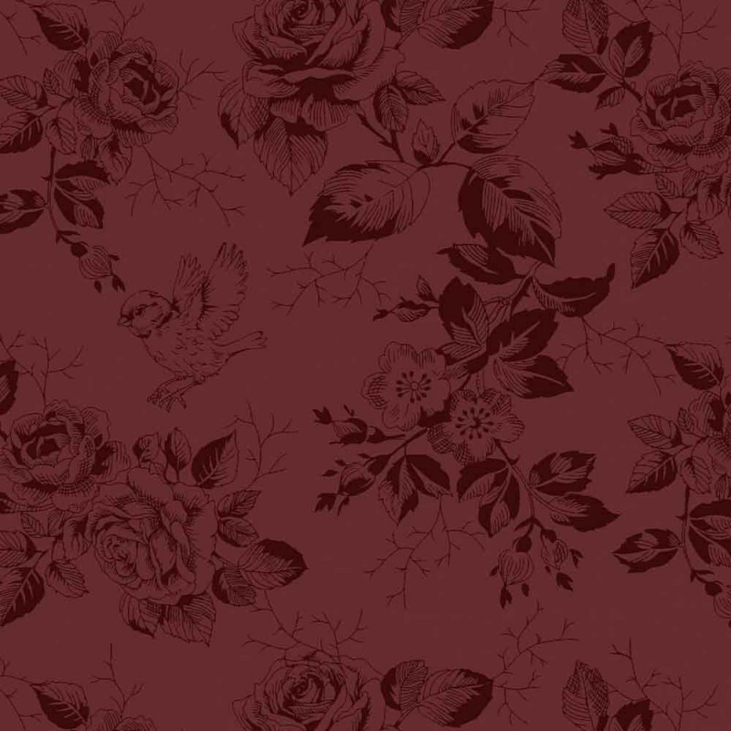 TRICOLINE LINHA CRIATIVA - FLEUR VINHO - 100% ALGODÃO