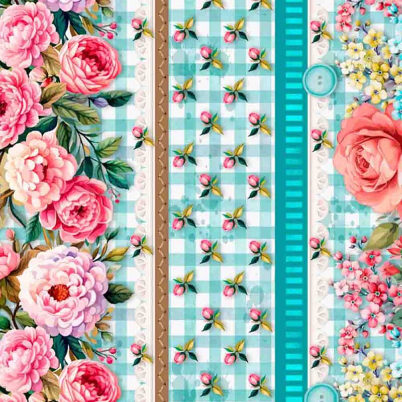 COLEÇÃO  FLOWER LOVE POR CRIS POLETTO - BARRADO TIFFANY - ( 84573 - VAR,01 ) - C