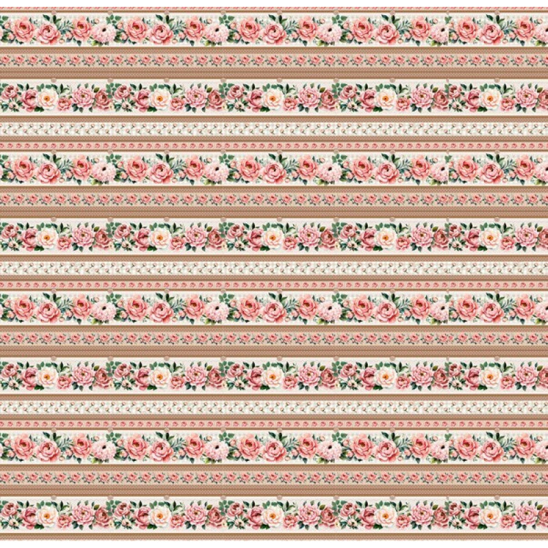 COLEÇÃO  FLOWER LOVE POR CRIS POLETTO - BARRADO BEGE - ( 84577 - VAR,01 ) - C