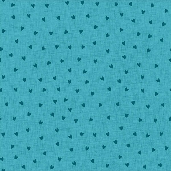 COLEÇÃO CRIATIVA - TRIC. EST. CORAÇÃO C/ TEXTURA - AZUL ACQUA