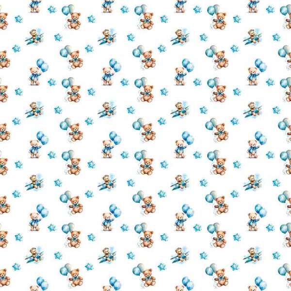 COLEÇÃO TWO BABY - FRALDA EST. DIGITAL QUADRADINHO 2 X 2 URSINHOS -  ( 89883 VAR,01 )