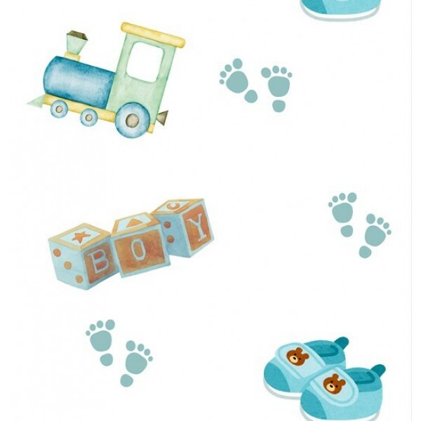 COLEÇÃO TWO BABY - FRALDA EST. DIGITAL QUADRADINHO 2 X 2 - DADOS, SAPATOS, TREM - 95765-001