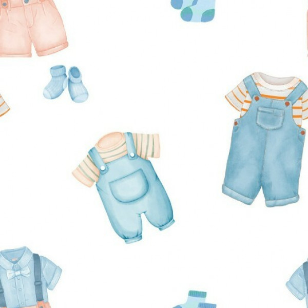 COLEÇÃO TWO BABY - FRALDA EST. DIGITAL QUADRADINHO 2 X 2 - ROUPAS - 95764-001