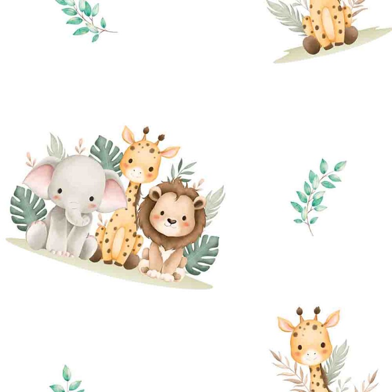 COLEÇÃO TWO BABY - TRIC.EST. DIGITAL - ELEFANTE, LEAO, GIRAFA - 95770-001