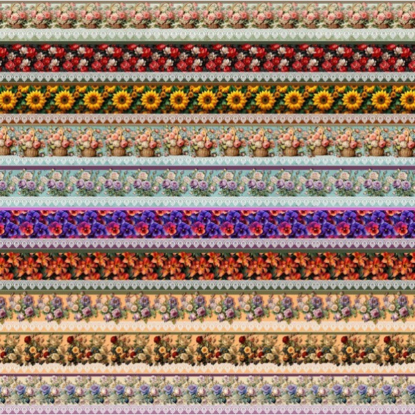 COLEÇÃO THE GARDEN POR JUARI SOUZA -TRIC.DIGITAL - BARRADO FLORES - 88645