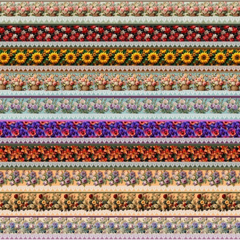 COLEÇÃO THE GARDEN POR JUARI SOUZA -TRIC.DIGITAL - BARRADO FLORES - 88645