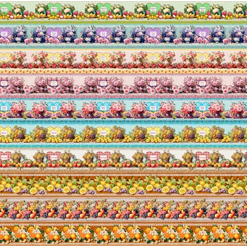 COLEÇÃO HOME DECOR POR JUARI SOUZA -TRIC.DIGITAL - BARRADO SEMANINHA - 88647