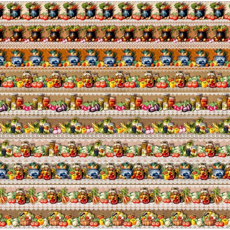 COLEÇÃO BOM SABOR POR JUARI SOUZA -TRIC.DIGITAL - BARRADO LEGUMES 88649-01