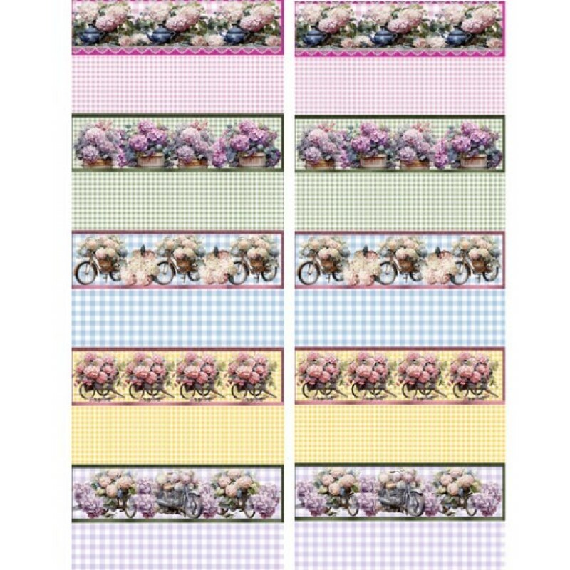 MR26 - TRICOL. COLEÇÃO JUARI SOUZA - BARRADO ALMA DE FLORES - 100% ALGODÃO