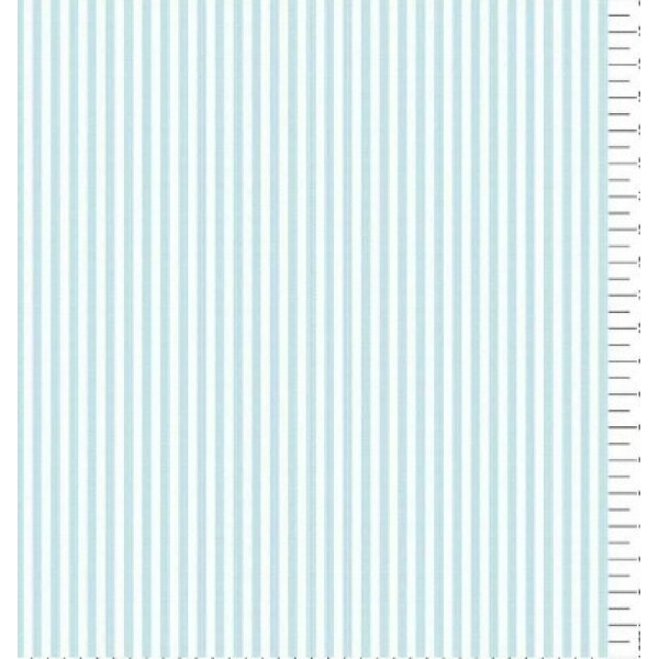 TRICOLINE FIO TINTO LISTRADO 3 MM TURQUESA - 100% ALGODÃO