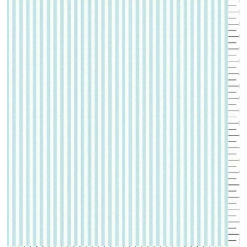 TRICOLINE FIO TINTO LISTRADO 3 MM TURQUESA - 100% ALGODÃO