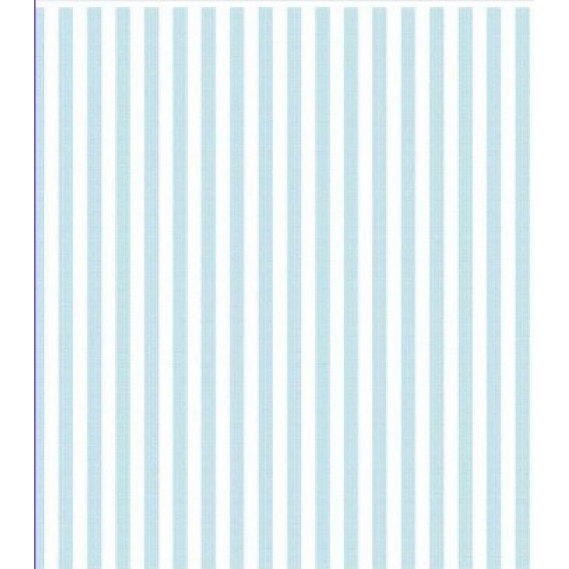 TRICOLINE FIO TINTO LISTRADO 5 MM TURQUESA - 100% ALGODÃO