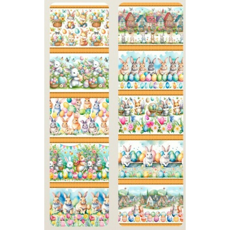 DZ25 - TRICOL. COLEÇÃO PASCOA 2026 - BARRADO AQUARELADO - 100% ALGODÃO 04162-001 DZ25 - TRICOL. COLEÇÃO PASCOA 2026 - BARRADO AQUARELADO - 100% ALGODÃO 04162-001