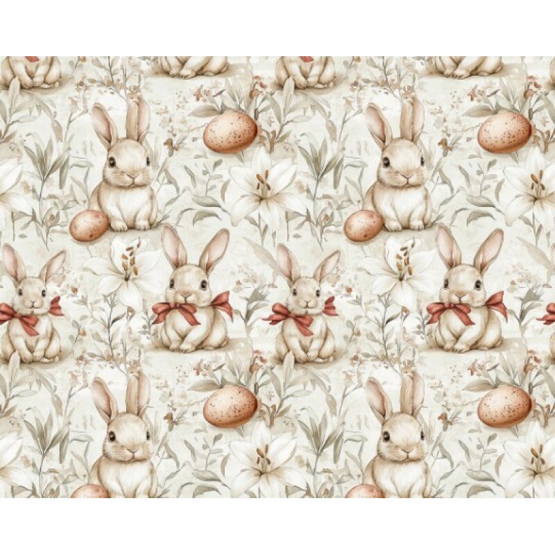 DZ25 - TRICOL. COLEÇÃO PASCOA 2026 - COELHOS COM LAÇOS - 100% ALGODÃO 04177-001