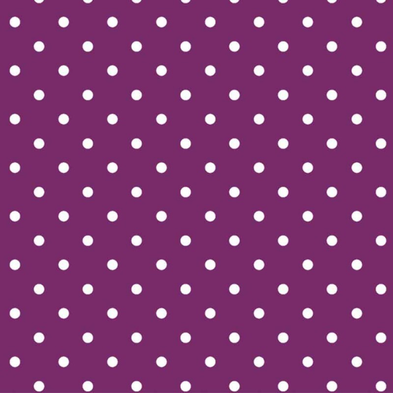 COLEÇÃO POA - TRICOLINE EST. POA BRANCO FUNDO ROXO - R