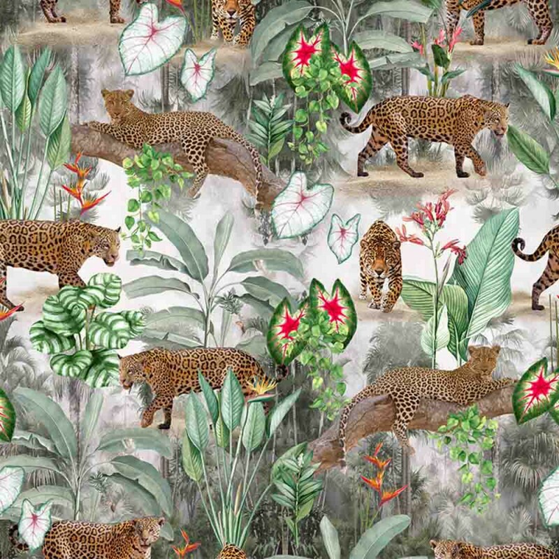 COLEÇÃO PANTANAL - TRIC. EST - DIGITAL -  ONÇAS - ( 80396 var,01 ) - ( E8823 )