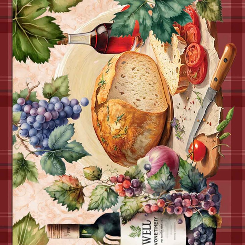 COLEÇÃO TOSCANA DIGITAL-TRIC.EST- BARRADOS TOSCANA VINHO DE FAIXA - 1,48m x 18,5cm - ( 80399 VAR,01 ) - C