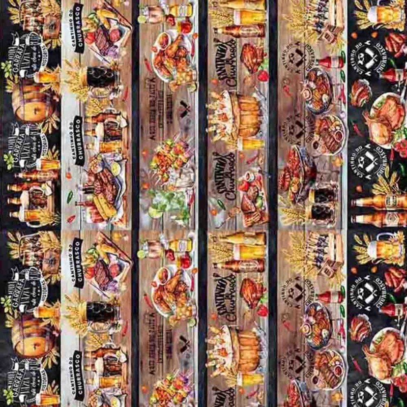 COLEÇÃO PANO PRA MANGGA - TRIC.DIGITAL - BARRADO DE CHURRASCO - ( 82244 VAR,01 ) - C