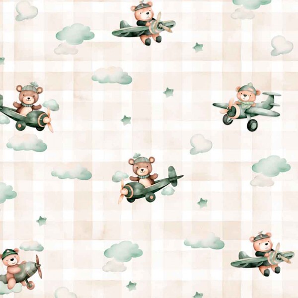 COLEÇÃO BABY - TRIC.DIGITAL - URSO C/ AVIAO - ( 84566 VAR,01 ) - C